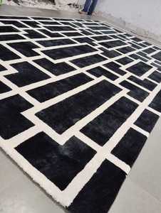 Acheter Direct Meilleure vente Tapis touffeté à la main en laine pour le salon Tapis abstrait Ensemble de tapis de luxe fait main au design moderne - Product Image 4