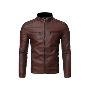 Leather <b>Jacket</b> Solid Color <b>Men</b> Leather <b>Jacket</b> Streetwear <b>Men</b> Leather <b>Jacket</b> - Product Image 5