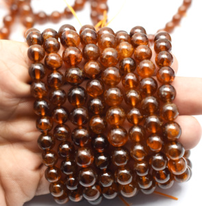 สร้อยข้อมือลูกปัดโกเมนเฮสโซไนท์ธรรมชาติขนาด8มม. เป็นของขวัญสำหรับกำไลข้อมือสำหรับผู้หญิงและผู้ชาย - Product Image 5