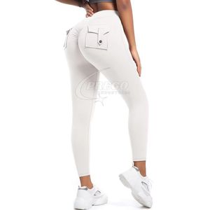 Leggings de Compresión Deportivos para Mujer con Logotipo Personalizado al por Mayor, Ropa Deportiva para Mujer, Pantalones de Yoga de Alta Elasticidad con Bolsillos, Nuevo - Product Image 5