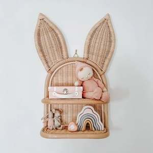 Maison chambre d'enfant bébé chambre d'enfant décor rotin naturel étagère rack osier enfants jouets organisateur étagère vente en gros - Product Image 4