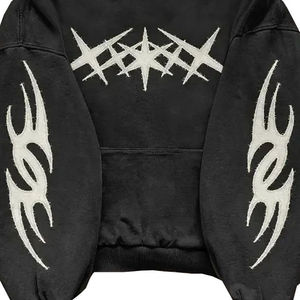 เสื้อฮู้ดดี้ยูนิเซ็กซ์ ลวดลายวินเทจฟอกสีซีดแบบซันเฟด สไตล์สตรีท พิมพ์ลาย โอเวอร์ไซส์ ซิปเต็มตัว พร้อมโลโก้ด้านหน้า - Product Image 4