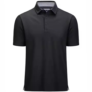 เสื้อโปโลสำหรับผู้ชายเสื้อโปโลแขนสั้นระบายอากาศได้ดีเสื้อลำลองสีพื้นออกแบบโลโก้ได้ตามต้องการ - Product Image 4