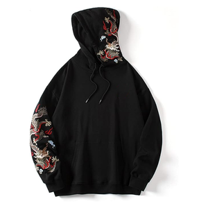 Parche desgastado Vintage para hombre, bordado, transpirable, 100% de algodón, sudaderas con capucha para hombre, ropa de calle, Sudadera con capucha, lavado ácido - Product Image 4