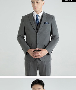 Giacche da Uomo Slim Fit per Dropshipping, Abiti da Uomo Turchi Monopetto, Completi da Uomo 3 Pezzi: Giacca, Gilet e <span class=keywords><strong>Pantaloni</strong></span> - Product Image 5