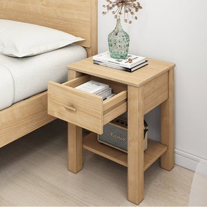 Modena Modern Minimalist Bedside <b>Table</b> European Style Smart Nightstand Solid MDF Wood <b>Foldable</b> Design for Bedroom Apartment Use - Product Image 3