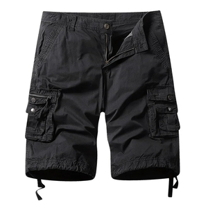 Six Pockets Hot Quality Summer 100%Cotton Half <b>Short</b> Pants for <b>Men</b> Customized Design <b>Men</b> <b>Cargo</b> <b>Shorts</b> Low Price in Black - Product Image 1