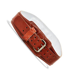 Custom Genuine Leather <b>Weight</b> Lifting Belt Adjustable Buckle Design For Gym Fitness <b>Training</b> Use - Product Image 6