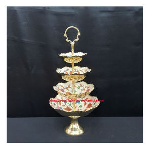 ชามยืนชอกโกแลตแบบสองชั้นหรูหราพร้อมกิ่งไม้แฮนด์เมด - Product Image 3