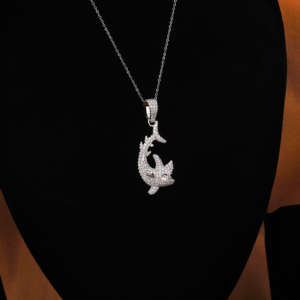 925 plata esterlina Funky Iced Hip Hop estilo cuerpo cadena personalizada pez estético Moissanite diamante colgante fiesta regalo - Product Image 4