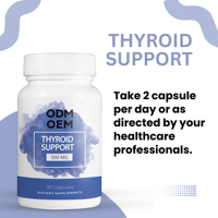 Capsules à base de plantes pour le soutien de la thyroïde, marque privée, avec magnésium et zinc, 90 capsules/flacon, pour hommes et femmes, sauf femmes enceintes