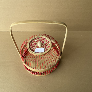 Multi-Function <b>Bamboo</b> Storage Basket with Handles Folk Art Craft Handmade China Origin VGREENART - Product Image 5