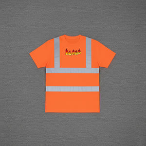 OEM 100% Polyester Class 2 <b>Safety</b> Work Shirt High Quality Reflective Strips Short Sleeve LED Flash Waterproof Winter Workwear - Product Image 1