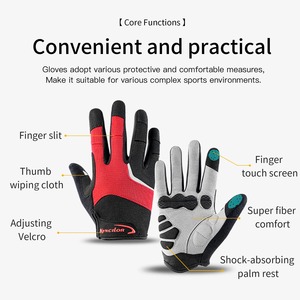 Coussinet antichoc antidérapant Gants de vélo VTT Gants de cyclisme à réflexion avec écran tactile pour le sport, le fitness, la course à pied et le vélo - Product Image 5