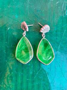 Pendiente de Plata de Ley 925 con piedras preciosas de Peridoto, hermoso y elegante, nuevo diseño, pendiente de plata, joyería para mujer - Product Image 5