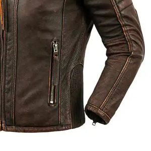 แจ็คเก็ตหนังสำหรับผู้ชายแจ็คเก็ตหนังแท้สำหรับผู้ชายแจ็คเก็ตหนังแท้สำหรับฤดูหนาว - Product Image 5