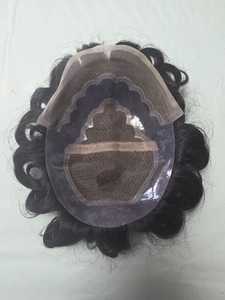 Perruque Lace Front en Cheveux Humains pour Hommes avec Ondulations Naturelles et Styles Raides Crépus - Patchs de Cheveux Indiens Doux - Product Image 6