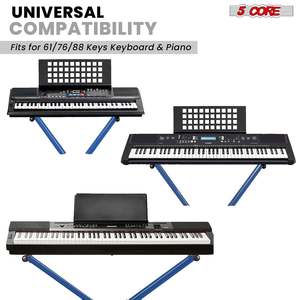 5 Core Keyboard Stand Dual X Shape Adjustable Foldable Portable <b>Key</b> <b>Board</b> DJ Controller Stands - Product Image 6
