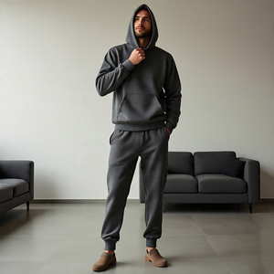 Fleece <b>Jogger</b>,<b>Men</b> Sportswear Jogging Wear Sweatsuit Tracksuit <b>Slim</b> <b>Fit</b> Pullover Sweatshirt and Sweatpants Workout Sweatsuit - Product Image 6