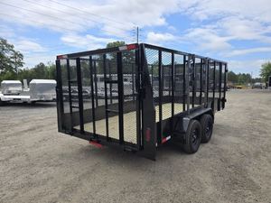รถพ่วงบรรทุกสินค้าแบบ Landscape Trailer รุ่น Tuff Dawg 7x16 พร้อมขอบสูง 5 ฟุต และประตูตาข่าย รับน้ำหนักได้สูงสุด 1001-2000 กก. - Product Image 4
