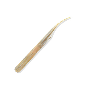 Pince à épiler antistatique à pointe droite incurvée en acier inoxydable pour Extension de cils outils de maquillage en gros pince à épiler - Product Image 4