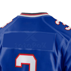 Maillot de football américain respirant en maille/polyester grande taille, imprimé, personnalisable avec nom d'équipe, séchage rapide, haute performance - Product Image 4