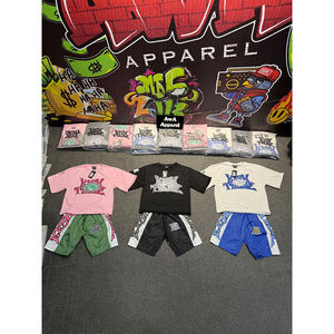 เซ็ตกางเกงขาสั้นของผู้ชายผ้าคอตตอน100% แห้งเร็วสวมใส่สบายระบายอากาศได้ดีสำหรับฤดูร้อน - Product Image 4