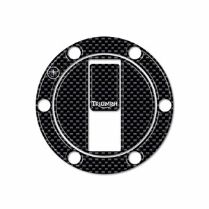 Adesivo 3D in Resina Effetto Fibra di Carbonio per Tappo Carburante Triumph, Resistente ai Graffi per Motociclette - Product Image 2