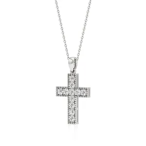 Collier pendentif croix en diamant, design Harmonie céleste - Product Image 2