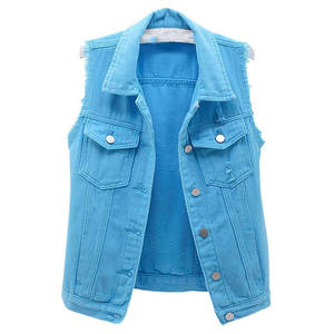 Gilet en jean pour femmes, de haute qualité, unique, élégant, tenue tendance, coupe ajustée, look décontracté, streetwear tendance, gilet en jean pour femmes - Product Image 5