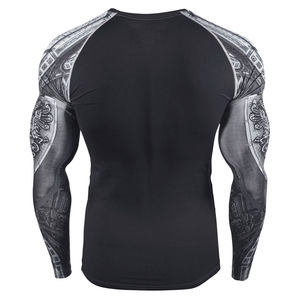 Camiseta Deportiva de Compresión de Manga Larga para Hombre, de Secado Rápido, con Estampado Digital Personalizado, Spandex/Poliéster 220g, Protección UV - Product Image 4
