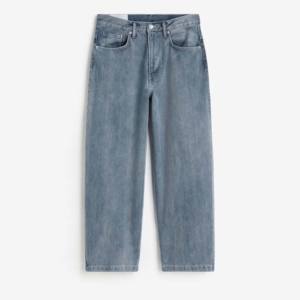 Pantalon de survêtement en polyester/coton à coupe ample et jambe large lavée légère avec fermeture à cordon de serrage - Product Image 2