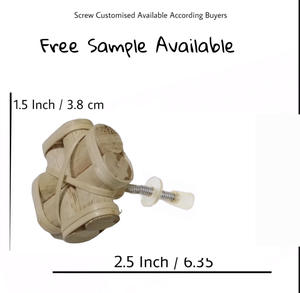 Boutons de courge en bois tissé en rotin naturel faits à la main artisanat poignée de tiroir et poignées pour armoire cuisine et chambre - Product Image 3