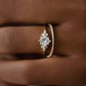 Elegante anillo de diamante certificado IGI chapado en oro de 14 quilates brillo clásico para amantes de la joyería minimalista suministro al por mayor de fiesta de boda - Product Image 5