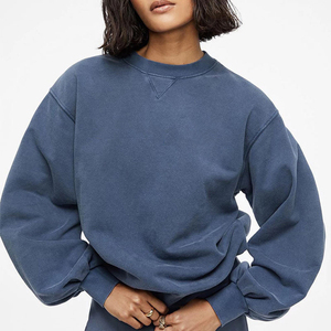 Sweat-shirt en molleton de coton surdimensionné pour homme de haute qualité, personnalisé, hiver, uni, brodé, streetwear, décontracté, respirant - Product Image 5