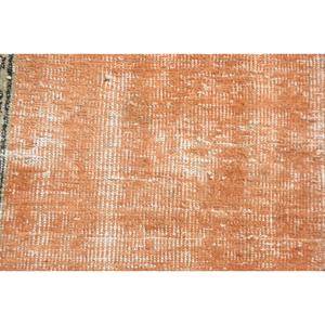 พรมตุรกีขนาด 2.2x2.3 ฟุต สีน้ำตาล-น้ำเงินลายจุด ทำจากขนสัตว์ วินเทจ - Product Image 5