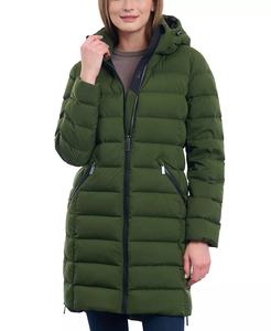 Veste longue matelassée pour femmes en gros, veste d'hiver chaude à capuche, vêtements d'extérieur tendance, logo personnalisé, veste longue matelassée pour femmes - Product Image 5