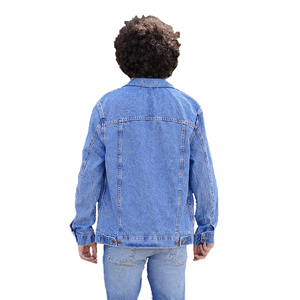 เสื้อแจ็กเก็ตยีนส์สีน้ำเงินสำหรับผู้ชายเสื้อโค้ทกระเป๋ามีกระดุมสำหรับใส่ในฤดูใบไม้ร่วงฤดูหนาว - Product Image 5