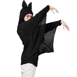 Infant's 12-18 Months Halloween Costume Black Bat <b>Orange</b> Wings Full Zip Rhinestone <b>Hoodie</b> Winter Pullover <b>for</b> Little Bat Winged - Product Image 3