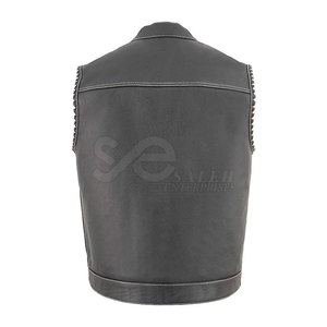 Produit portable Gilet en cuir pour hommes Gilet en cuir professionnel confortable en cuir épais - Product Image 6
