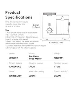 <span class=keywords><strong>เครื่อง</strong></span>ทำอาหารสัตว์เลี้ยง<span class=keywords><strong>ไฟฟ้า</strong></span>รักษ์โลกสำหรับสุนัขและแ<span class=keywords><strong>ม</strong></span>ว ออลอินวันอเนกประสงค์ นึ่ง ต้<span class=keywords><strong>ม</strong></span> ทำอาหารสัตว์เลี้ยงสดให<span class=keywords><strong>ม</strong></span>่ - Product Image 5