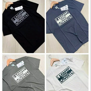 T-Shirt Homme Décontracté 100% Coton Nouveau Séchage Rapide Respirant Col en O Solide Motif Imprimé Fil Court Teint Lavé 180 Grammes - Product Image 2