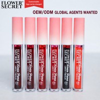 Teinte à lèvres Flower Secret Water 6ml, fini mat non-collant, modèle F150, non-décolorant, parfum naturel sans senteur, 6 couleurs, OEM/ODM