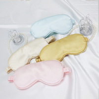Masque de sommeil en satin de soie respirant avec bande élastique, personnalisable avec logo, confortable pour les voyages