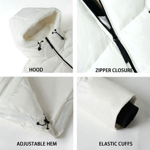 แจ็กเก็ตขนเป็ดมีฮู้ดสีขาวสำหรับผู้ชายเสื้อแจ็คเก็ตแบบมีฮู้ดคอตั้งสำหรับการผจญภัยกลางแจ้งออกแบบได้ตามต้องการ - Product Image 5