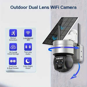 Cámara de Seguridad PTZ de 2MP 1080P con Zoom Híbrido 8X, Lente Dual, WiFi 2.4GHz, Luces de Detección de Movimiento, Panel Solar y Opciones de Almacenamiento en la Nube - Product Image 2