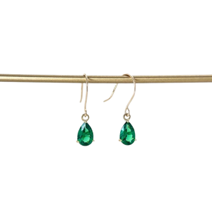 Boucles d'oreilles classiques faites à la main 925 bijoux solides pour femmes 925 argent Sterling vert Quartz pierre précieuse Boho Style cadeau pour soeur - Product Image 1