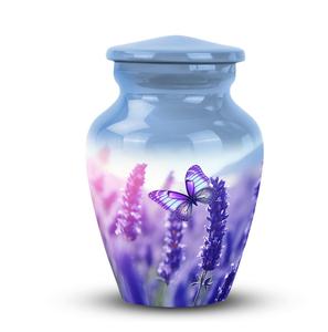 Papillon crémation urne Nature mémorial pour cendres humaines jardin mémoire violet papillon Floral sympathie urne funéraire souvenir - Product Image 1