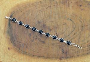 Bracelet réglable en argent sterling 925 avec onyx noir, bijoux en pierres précieuses faits à la main, cadeau de mode pour femmes - Product Image 5