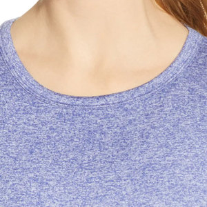 Logo personnalisé pour femmes pur coton solide blanc T-Shirt à manches longues col ample été tricoté Base chemise avec haut intérieur - Product Image 4